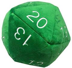 Ultra Pro Jumbo D20 Plush Die Green with White Numbers